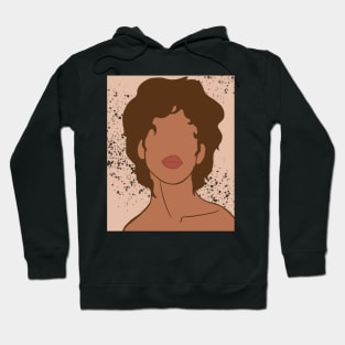 Minimalist Boho African American Woman Hoodie